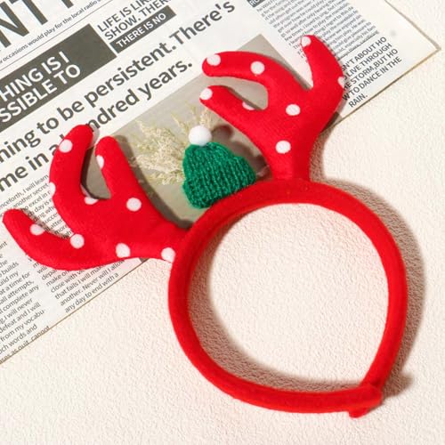 3Pcs Christmas Headbands - Santa Claus & Elk Antlers Hair Accessories