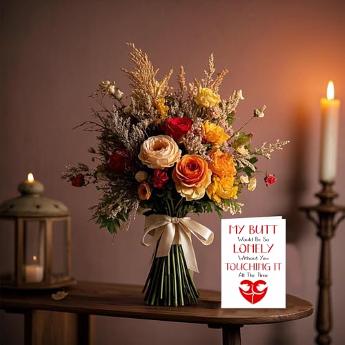 Funny Valentine's Day Card for Him with Envelope - Naughty Humor