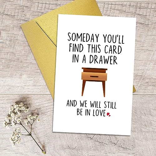 Funny Anniversary Card for Husband Wife, Hilarious Love Greeting Card