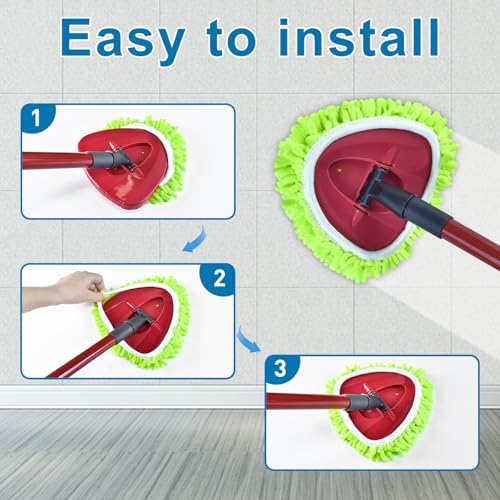 3-Pack Microfiber Chenille Mop Heads for O-Cedar 1 Tank Spin Mop
