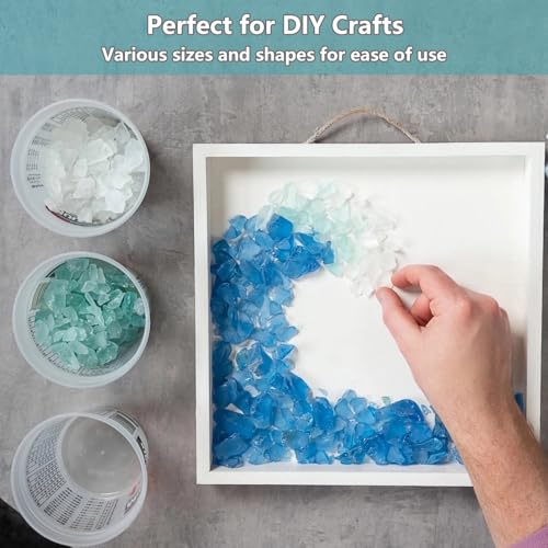 Colorful Sea Glass for Crafts - 14oz Mixed Colors Pieces