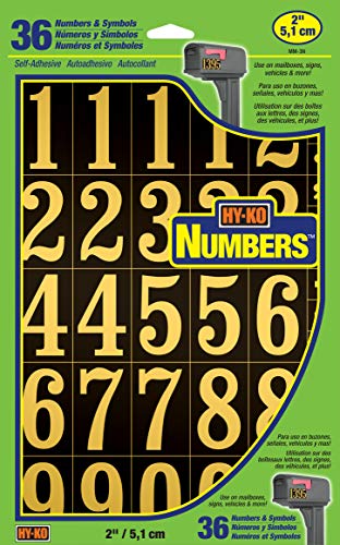 Hy-Ko Self-Adhesive House Number Stickers for Easy Navigation