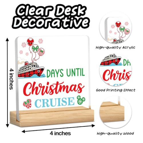 Christmas Cruise Countdown Calendar Sign - Acrylic Holiday Decor - Variation of Christmas2