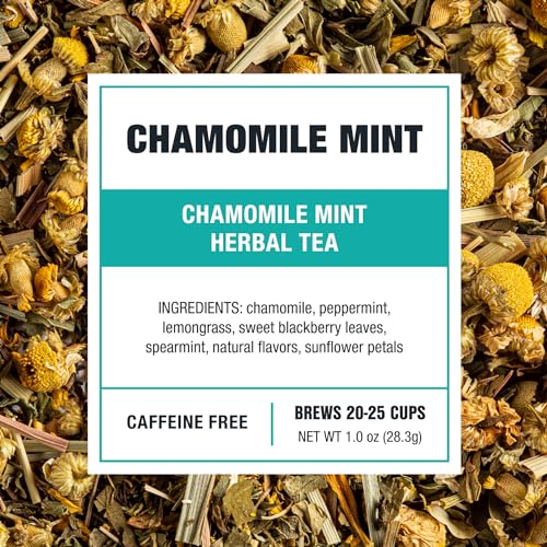 Chamomile Mint Herbal Tea - Premium Loose Leaf Pouch for 25 Cups