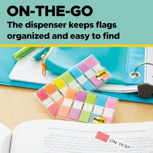 Post-it Flags, Assorted Colors, 0.47 x 1.7 Inch, 3 Pack (300 Total Flags)
