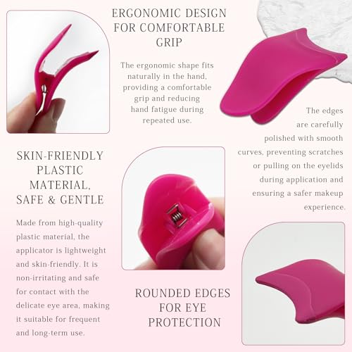 False Eyelash Applicator Tool 2 Pack Pink Soft Tip Lash Clip for Beginners