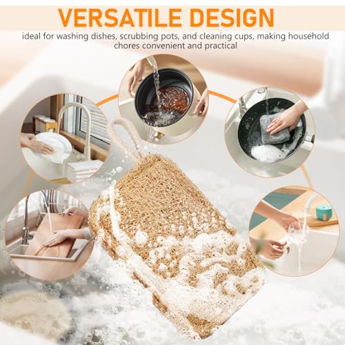 Natural Loofah Dish Washing Brush - Eco-Friendly Kitchen Scrubber