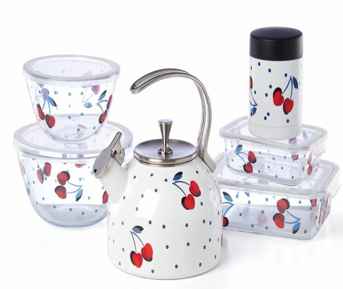 kate spade new york Vintage Cherry Dot 4-Piece Rectangular Storage Set