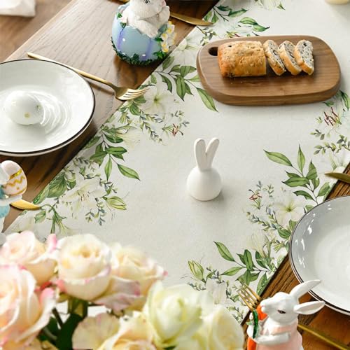 Easter Table Runner - He Is Risen Watercolor Religious Decor 13x72 in