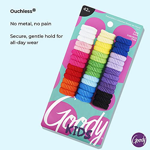 Goody Ouchless Tiny Terry Ponytailers Assorted Colors 42 Count