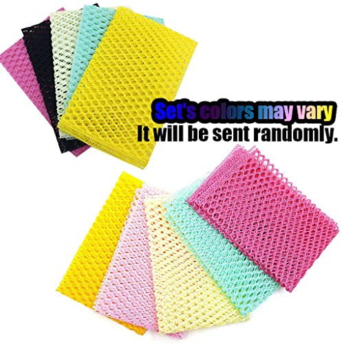 Kuwish Non-Scratch Dish Washing Net Cloths, 11x11 Inch Mesh Scrubbers (5 Pcs)