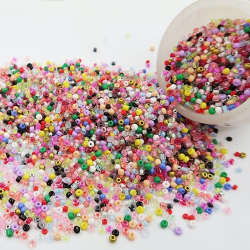 Rose Red 4mm Glass Seed Beads - 2000pcs for DIY Jewelry Making