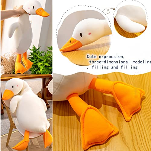 OUKEYI Large White Swan Stuffed Animal 25.6-Inch Soft Plush Pillow
