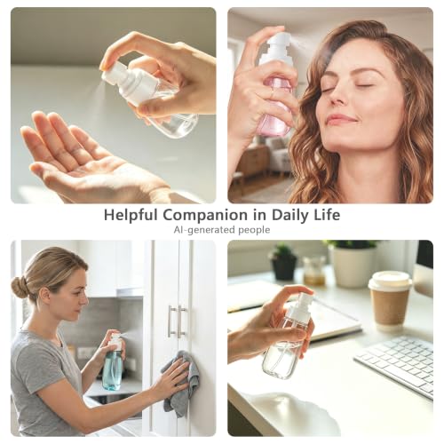 GIVITASOT Fine Mist Travel Spray Bottles 1oz 3-Pack Clear Refillable Containers