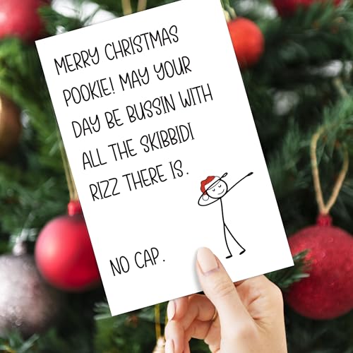 Funny Gen Z Christmas Card for Teenagers - Meme Slang Holiday Card