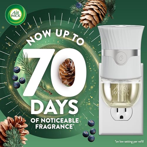 Air Wick Plug-In Scented Oil Refills, 4 Count, Fresh Pine & Juniper