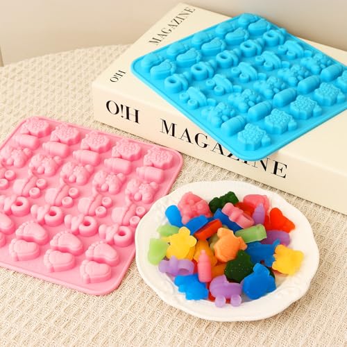Baby Silicone Chocolate Molds - 2 Pack for Baby Shower Treats