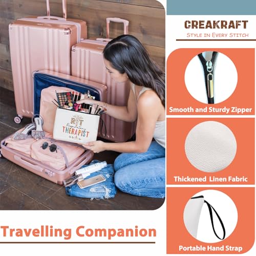 Respiratory Therapy Makeup Bag Linen Zipper Pouch Travel Gift for RT
