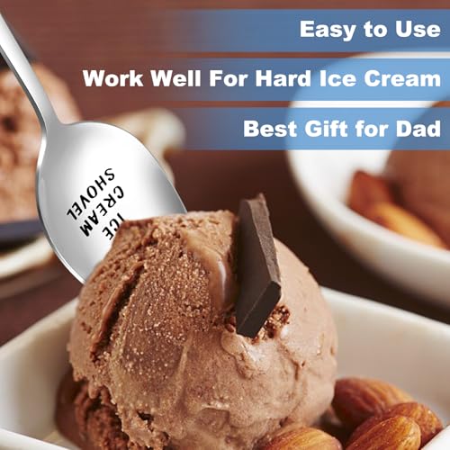 Engraved Ice Cream Shovel Spoon for Dad - Funny Gift for Men