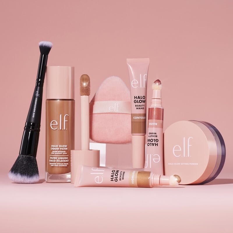 e.l.f. Halo Glow Soft Velour Makeup Powder Puff Reusable