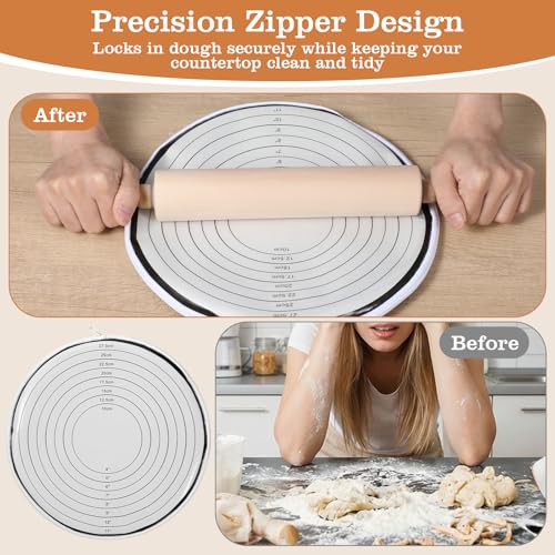Classicseali Heat Resistant Round Silicone Baking Mat - 11.42"