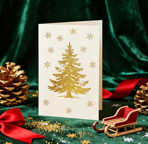 Christmas Snowflake Confetti 300Pcs 2cm Glitter Snowflake Sequins for Craft Wedding Holiday Decor - Gold