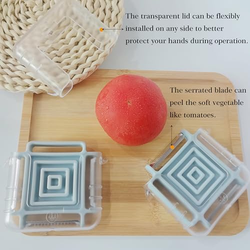 Portable Travel Vegetable Peeler with 3 Blades - Multi-Use Kitchen Tool