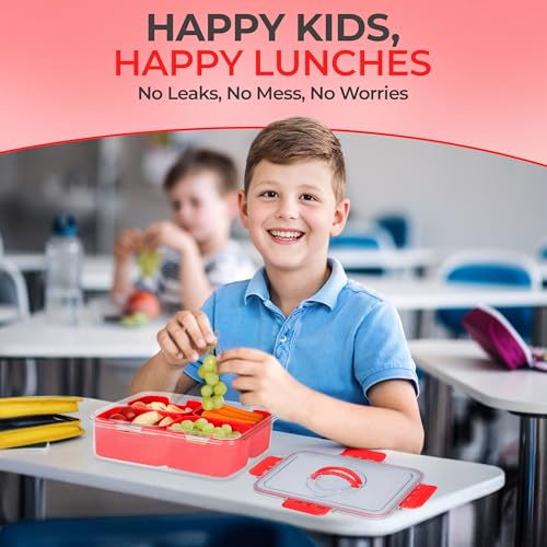 KEYVOZ Snackle Box with Lid - Portable Travel Charcuterie Organizer for Snacks & Fruits