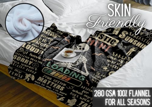 Sarcastic Gift Blanket for Women Men - Flannel Plush Throw 50x65 Loading