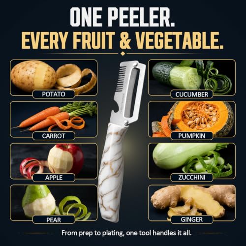 Turbo Phoenix 3-in-1 Stainless Steel Fruit and Vegetable Peeler