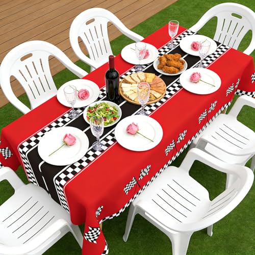 Slergut Racing Car Birthday Party Decorations - 3 Pack Tablecloths