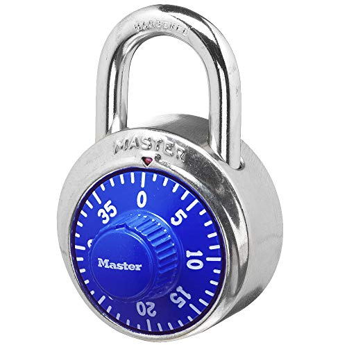 Master Lock 3-Digit Combination Padlock for Gym and School Lockers - Blue