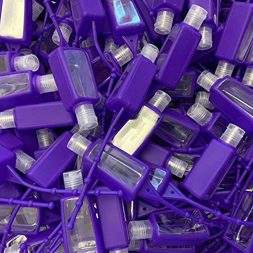 5-Pack 30ml Refillable Silicone Travel Bottles with Hanging Cases