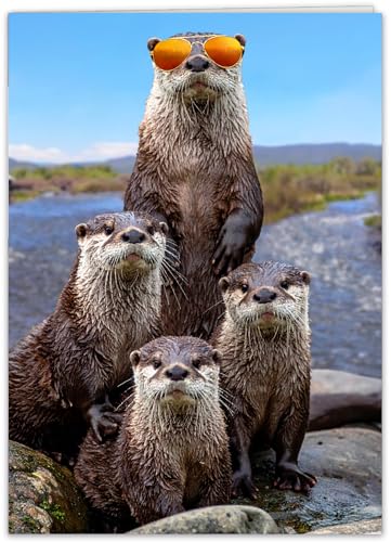 Funny Otter Birthday Card for Adults | 5"x7" Premium Quality