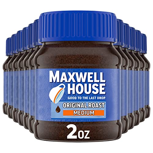 Maxwell House Original Roast Instant Coffee, 2 oz Jars (Pack of 12)