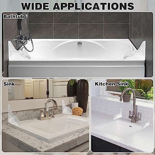CANIPHA Clear Acrylic Shower Splash Guard - 2 Pack Self-Adhesive Drip Blocker