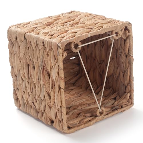 Natural Water Hyacinth Tissue Box Cover - Square Holder for Bathroom