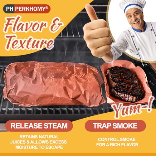 PH PERKHOMY Pink Butcher Paper Roll 12 inch x 30 Feet for BBQ Grilling