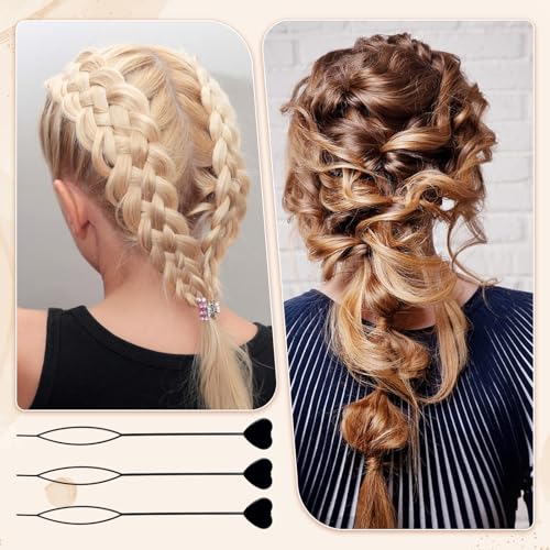 HJZHII 20Pcs Quick Topsy Hair Beader Set, Loop Threader & Braiding Tools