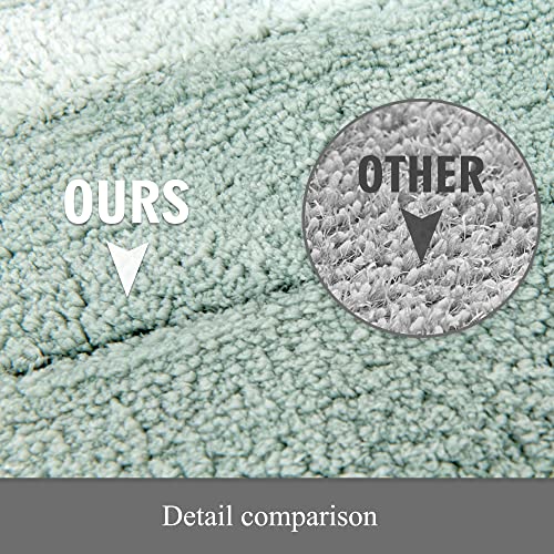 Kmson Green Ombre Bath Mat 17x24in Non Slip Ultra Soft Water Absorbent Rug