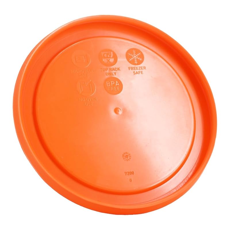 Pyrex 7200-PC 2-Cup Orange Replacement Lids - 2-Pack BPA-Free Plastic