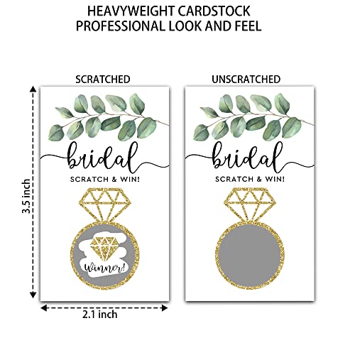 Eucalyptus Greenery Bridal Shower Scratch Off Game Cards - 50 Pack