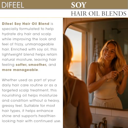 Difeel Soy Hair Oil Blend Moisturizing Scalp & Hair Treatment 2.5 oz