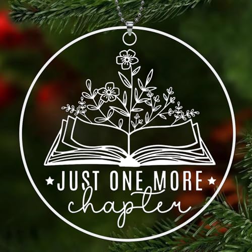 Book Lover Christmas Ornament - Just One More Chapter 2026