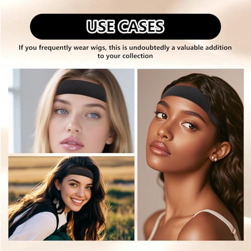 NAFJYR 3-Pack Lace Melting Bands with Ear Cut Outs for Wigs