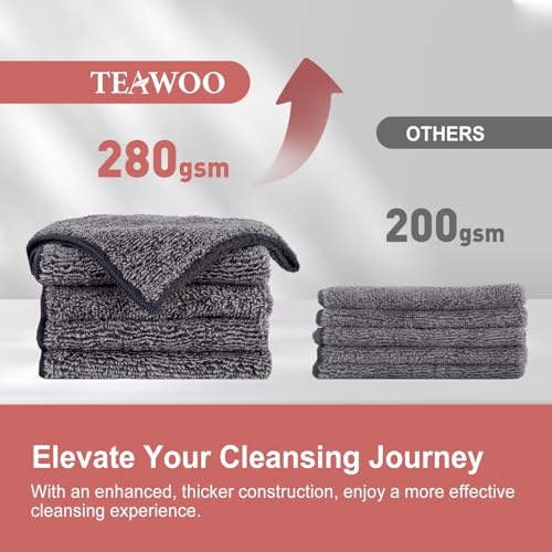 10 Pack Premium Washcloths - Soft, Highly Absorbent Fingertip Towels