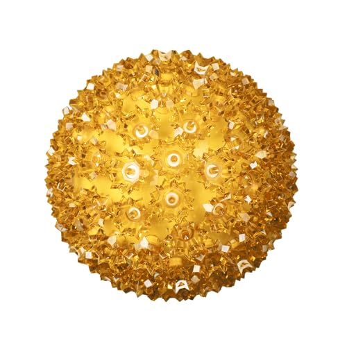 Orange LED Starlight Sphere Ornament - 7.5 Inch 100 Lights - Holiday Decor