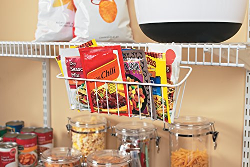 Packet Pal Wire Basket for Organizing Small Items - White