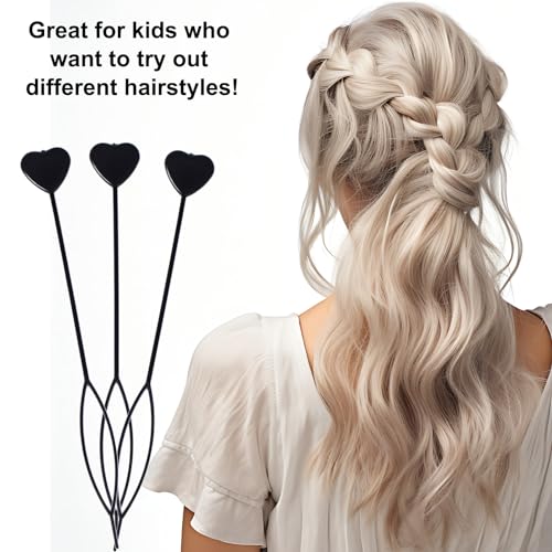 Hair Styling Tool 12-Pack Hair Pull Through Loop and Braid Maker