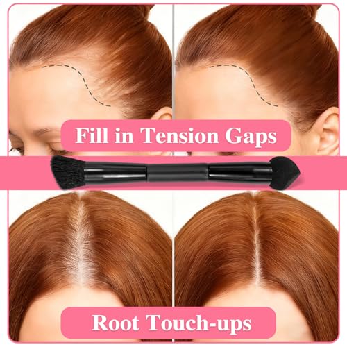 Dual-Ended Hairline Contour Brush and Precision Sponge Tip for Root Touch-Ups